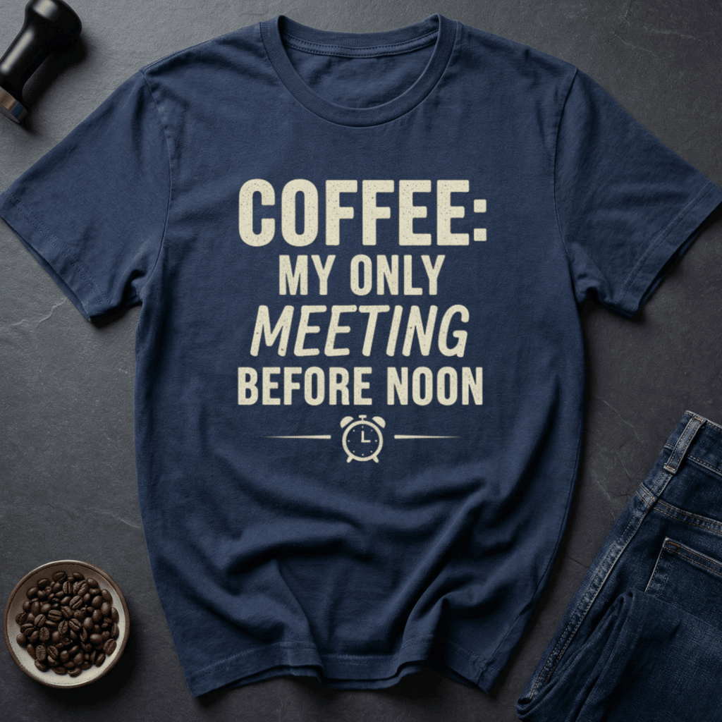Coffee graphic Coffee Meeting T-Shirt in Royal / S by Caffeine Dept