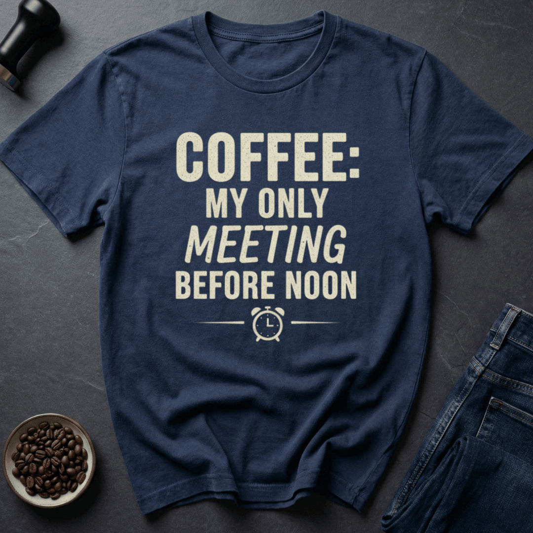 Coffee graphic Coffee Meeting T-Shirt in Royal / S by Caffeine Dept