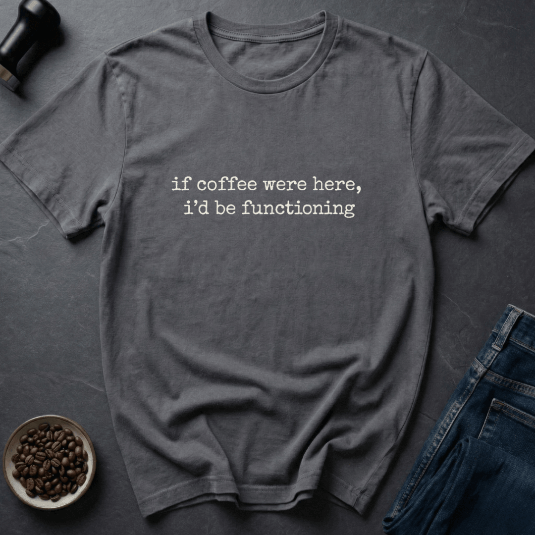 Coffee graphic Coffee Missing T-Shirt in Dark Chocolate / S by Caffeine Dept