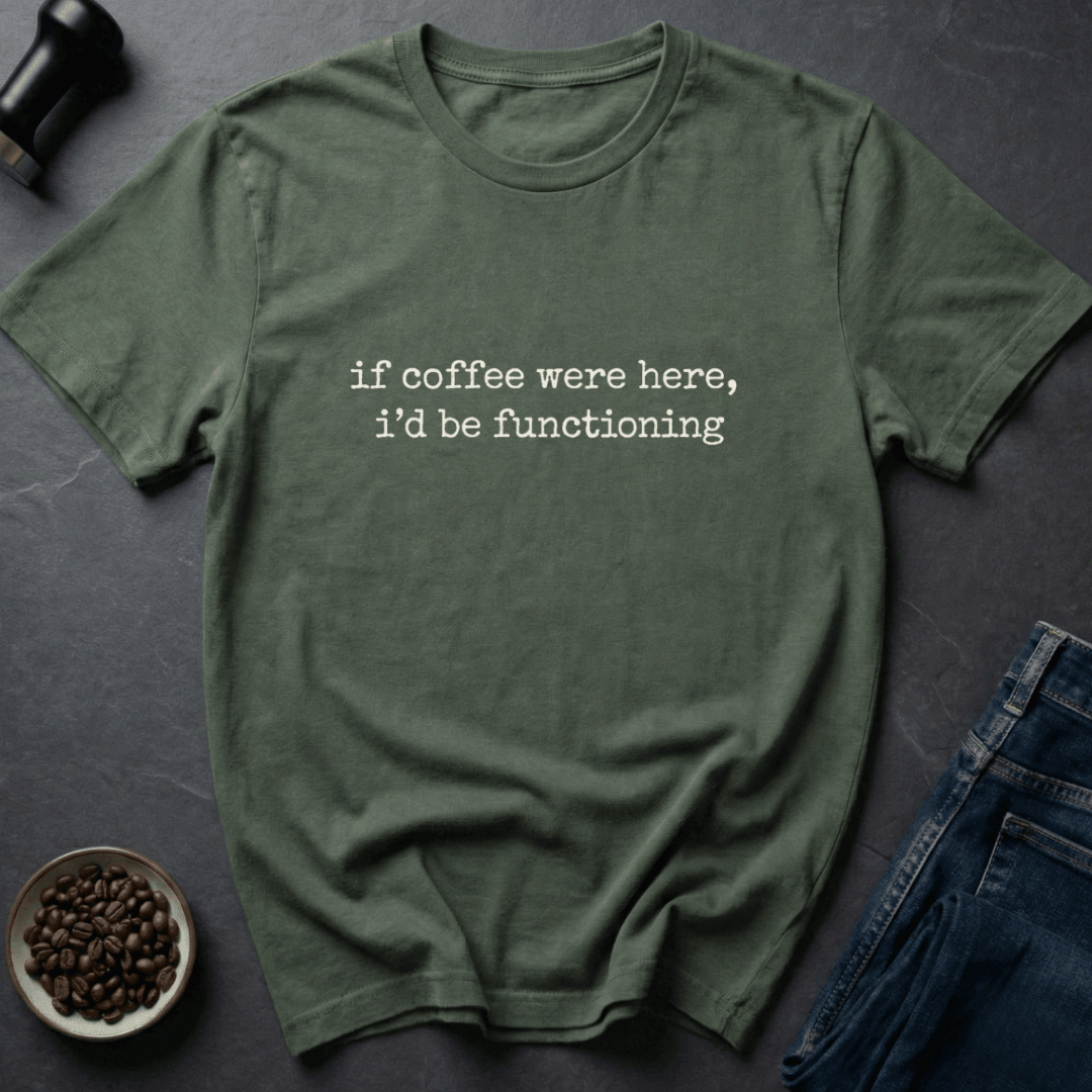 Coffee graphic Coffee Missing T-Shirt in Dark Chocolate / S by Caffeine Dept