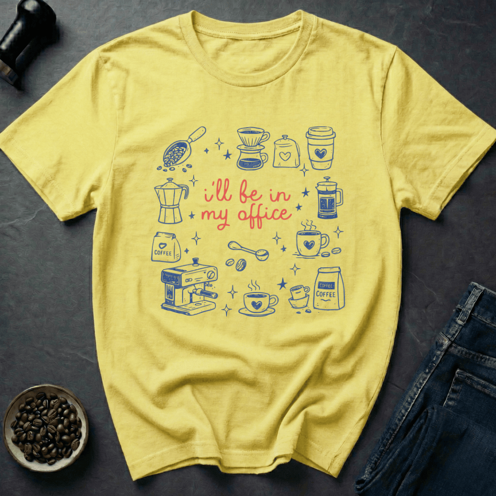 Coffee graphic Coffee Office T-Shirt in Sand / S by Caffeine Dept