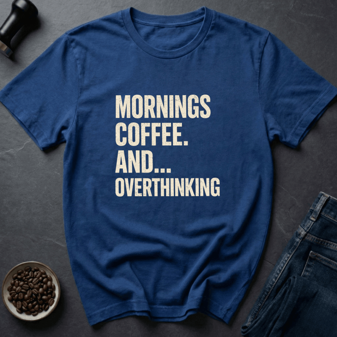 Coffee graphic Coffee Overthink T-Shirt in Royal / S by Caffeine Dept