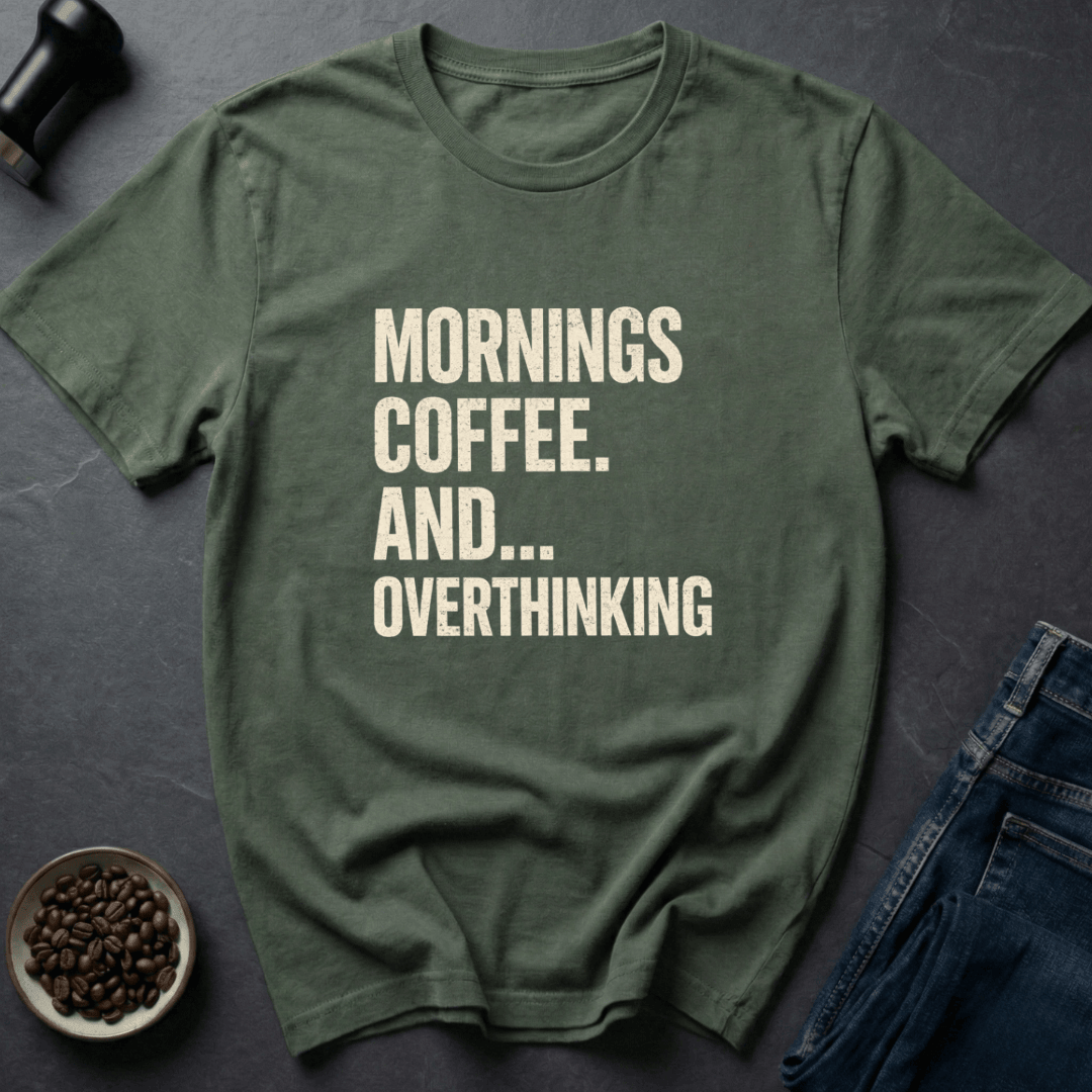 Coffee graphic Coffee Overthink T-Shirt in Royal / S by Caffeine Dept