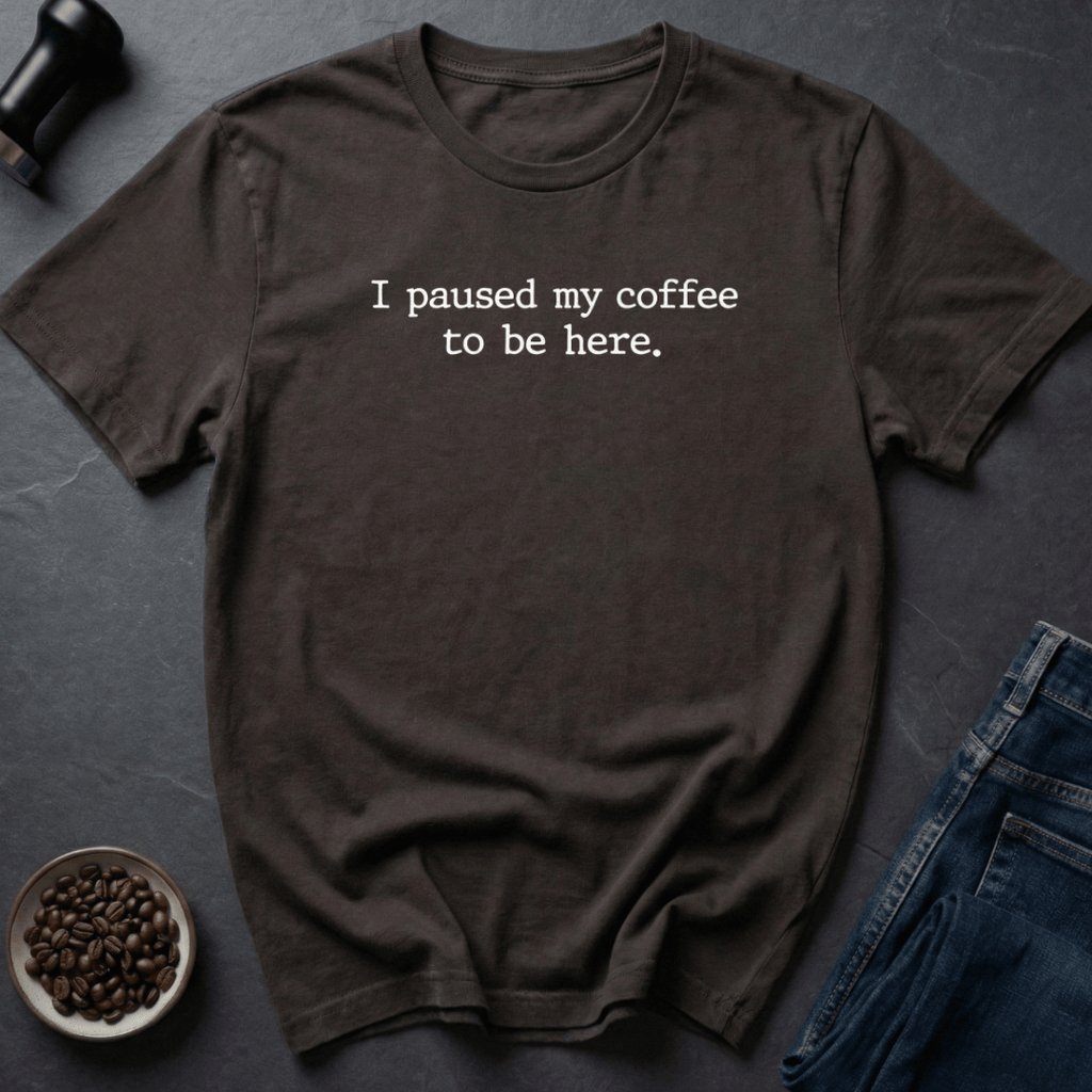 Coffee graphic Coffee Pause T-Shirt in Dark Chocolate / S by Caffeine Dept