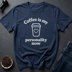 Coffee graphic Coffee Personality T-Shirt in Navy / S by Caffeine Dept
