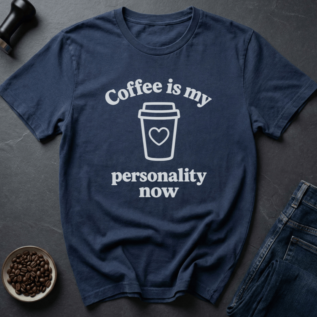 Coffee graphic Coffee Personality T-Shirt in Navy / S by Caffeine Dept