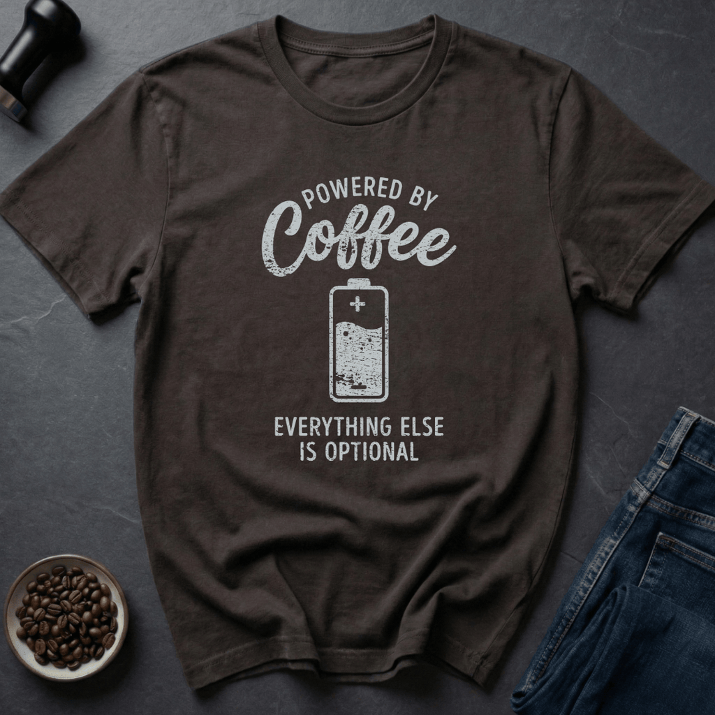 Coffee graphic Coffee Powered T-Shirt in Dark Chocolate / S by Caffeine Dept