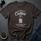 Coffee graphic Coffee Powered T-Shirt in Dark Chocolate / S by Caffeine Dept