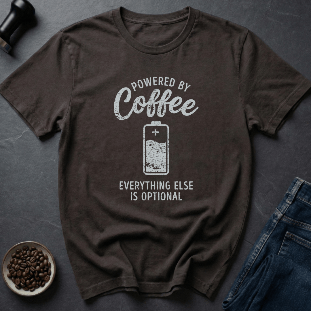 Coffee graphic Coffee Powered T-Shirt in Dark Chocolate / S by Caffeine Dept