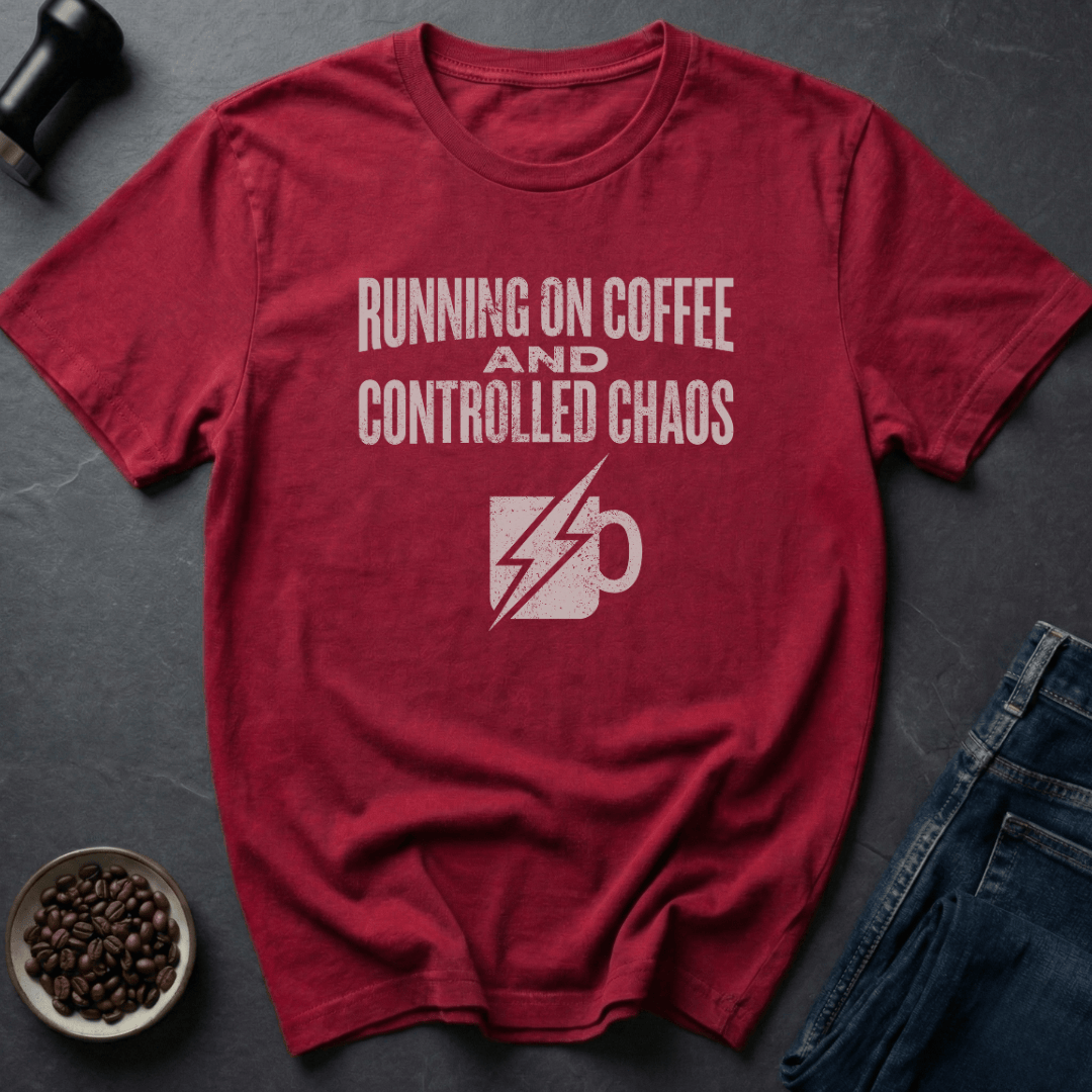 Coffee graphic Coffee Powered T-Shirt in Heather Red / S by Caffeine Dept