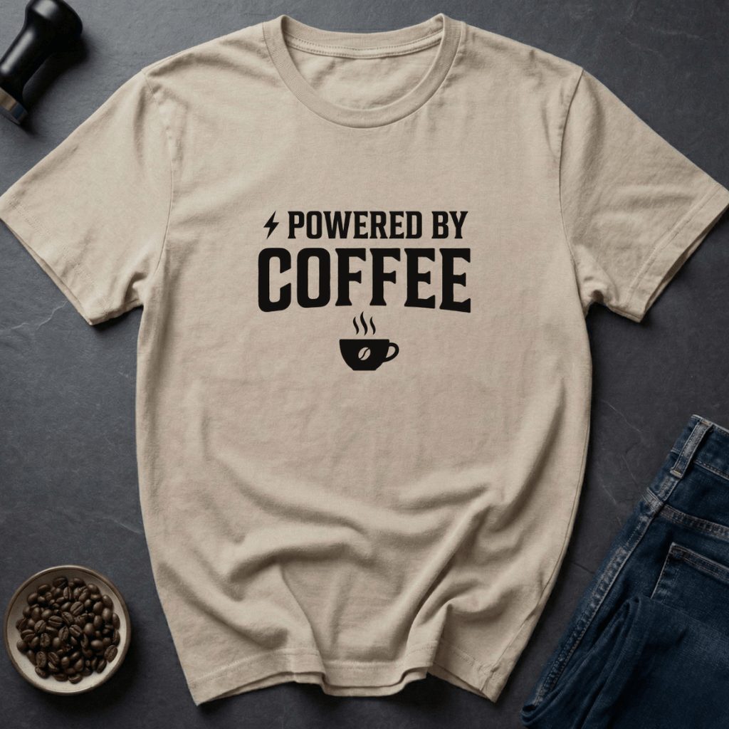 Coffee graphic Coffee Powered T-Shirt in Sand / S by Caffeine Dept