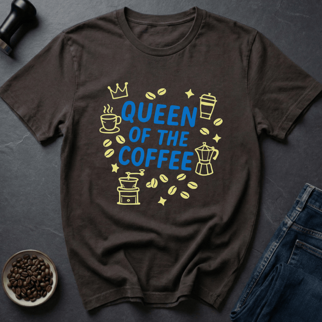 Coffee graphic Coffee Queen T-Shirt in Sand / S by Caffeine Dept