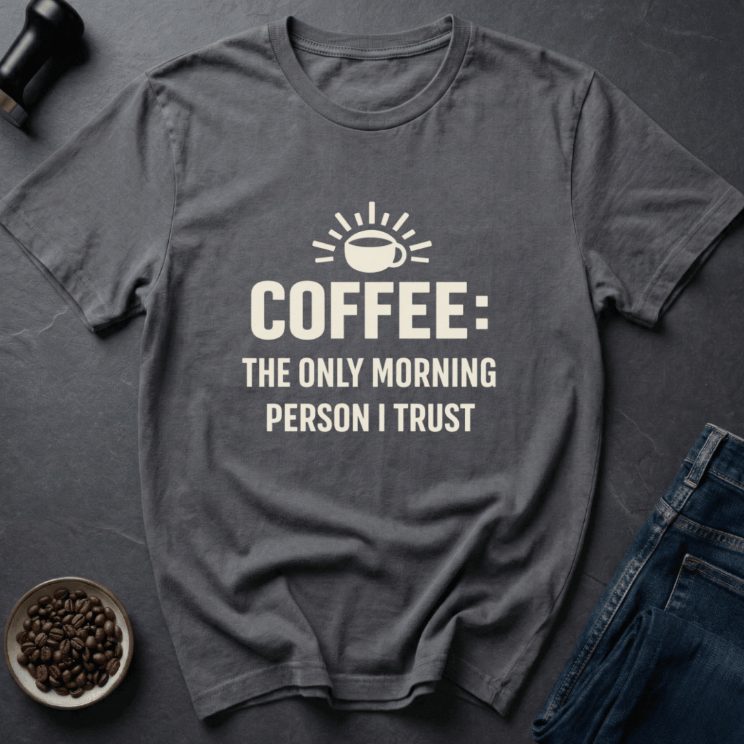 Coffee graphic Coffee Repeat T-Shirt in Charcoal / S by Caffeine Dept