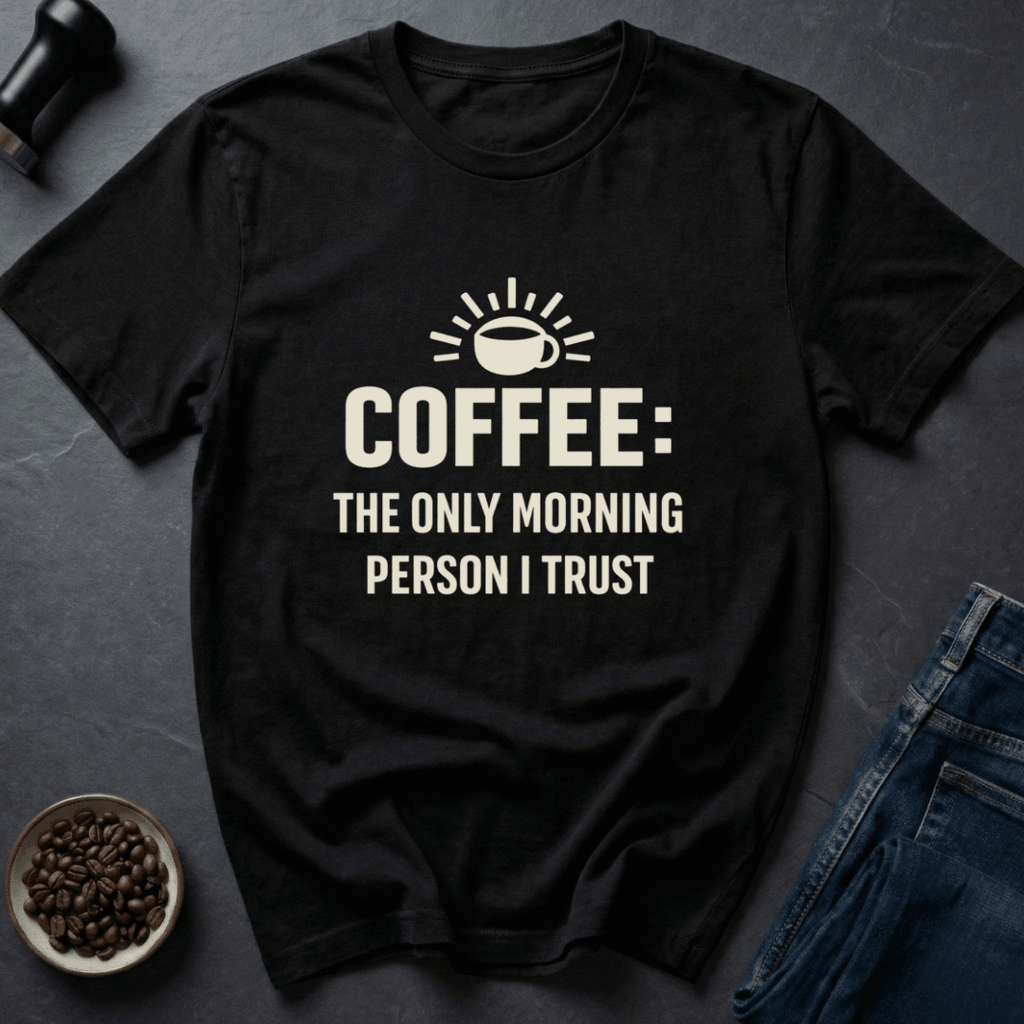Coffee graphic Coffee Repeat T-Shirt in Charcoal / S by Caffeine Dept