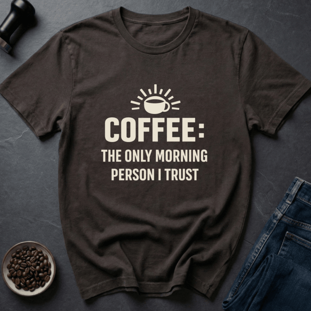 Coffee graphic Coffee Repeat T-Shirt in Charcoal / S by Caffeine Dept