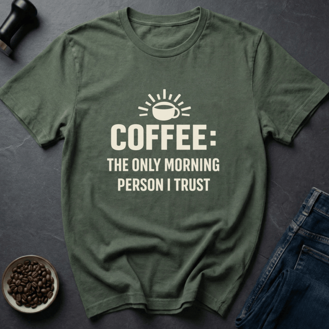 Coffee graphic Coffee Repeat T-Shirt in Charcoal / S by Caffeine Dept