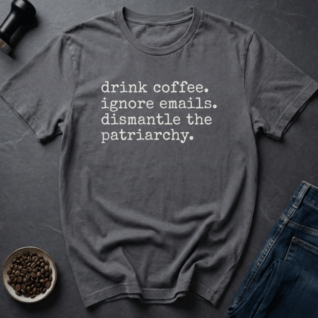 Coffee graphic Coffee. Resist. Repeat. T-Shirt in Navy / S by Caffeine Dept