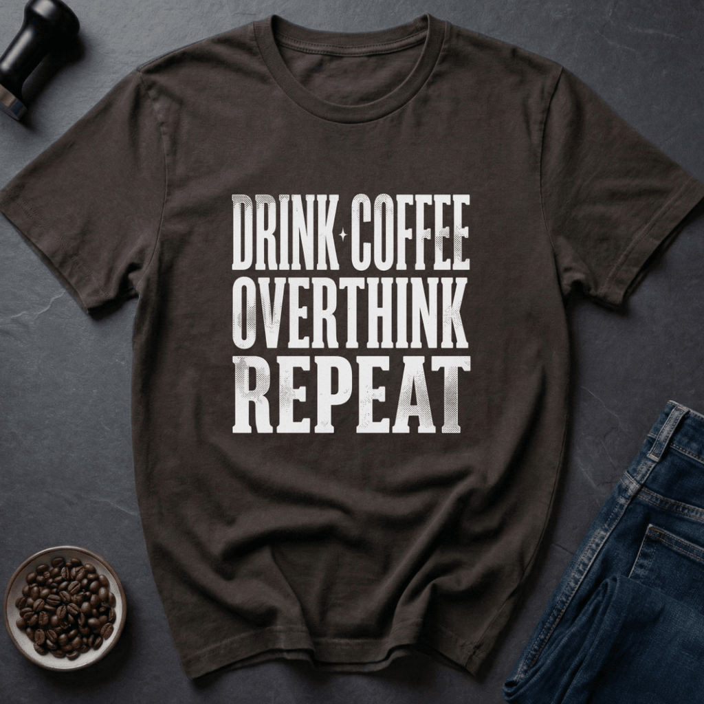 Coffee graphic Coffee Routine T-Shirt in Dark Chocolate / S by Caffeine Dept