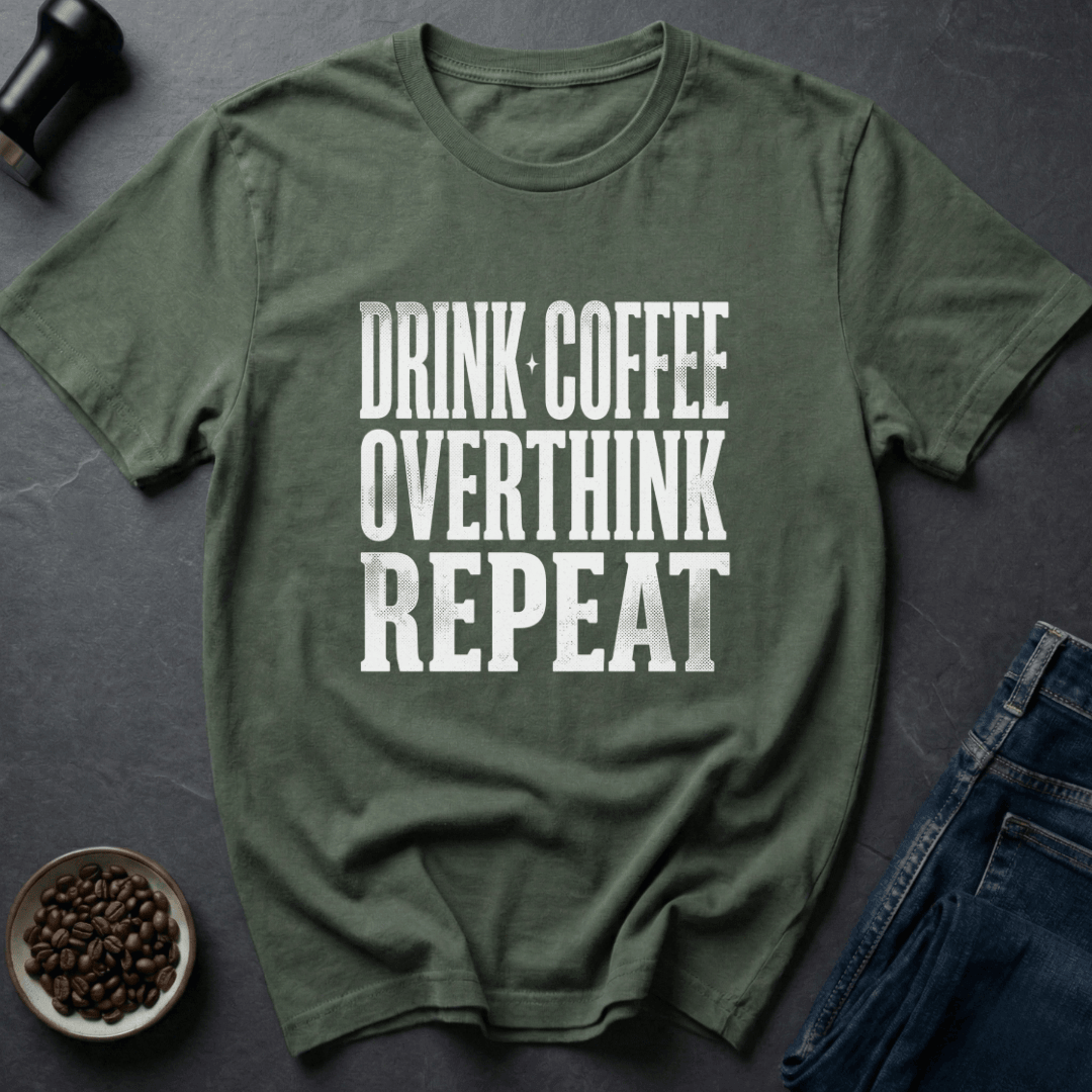 Coffee graphic Coffee Routine T-Shirt in Dark Chocolate / S by Caffeine Dept