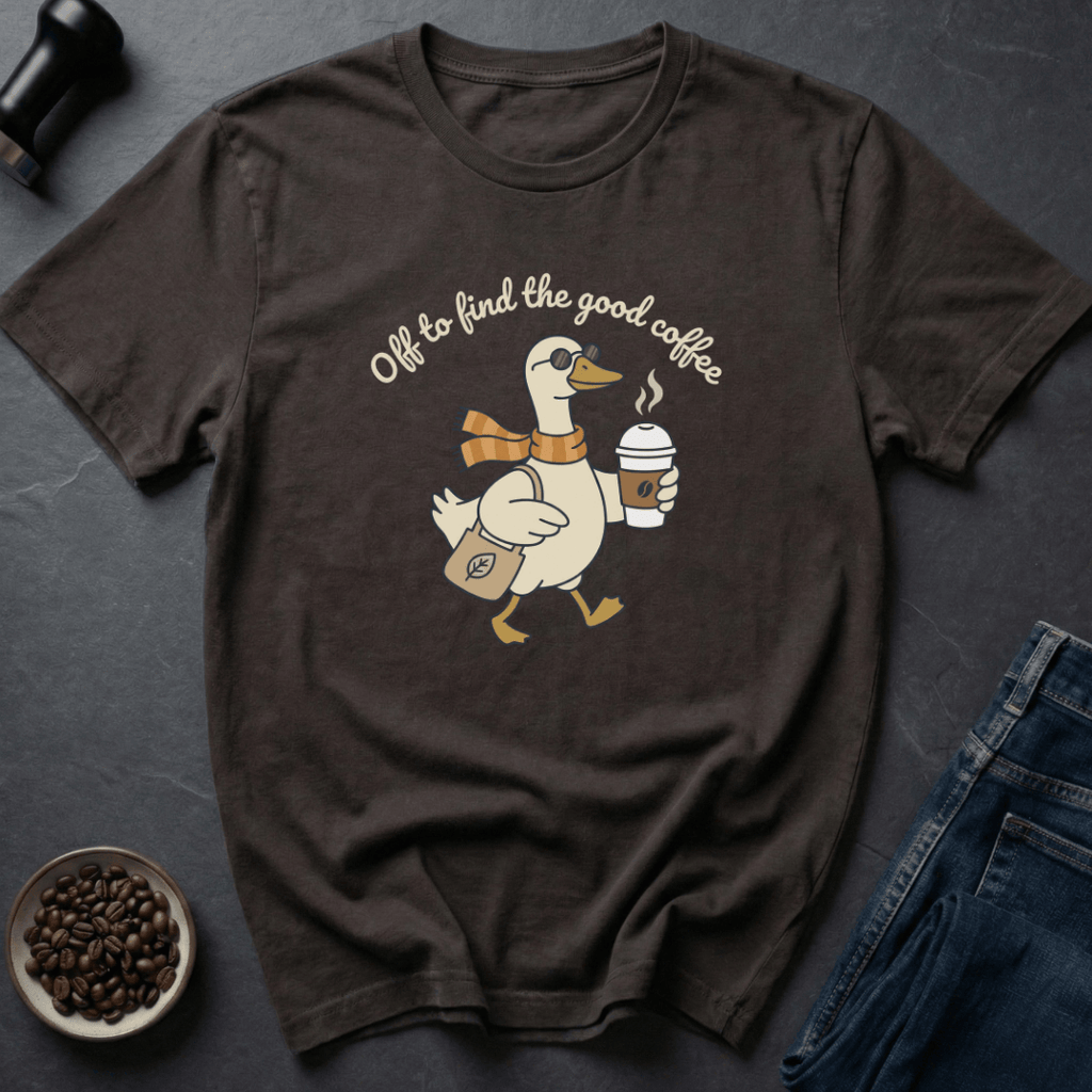 Coffee graphic Coffee Run T-Shirt in Dark Chocolate / S by Caffeine Dept