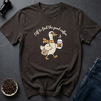 Coffee graphic Coffee Run T-Shirt in Dark Chocolate / S by Caffeine Dept