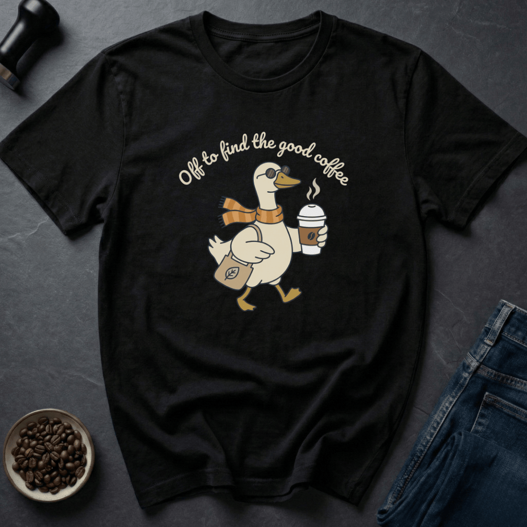 Coffee graphic Coffee Run T-Shirt in Dark Chocolate / S by Caffeine Dept