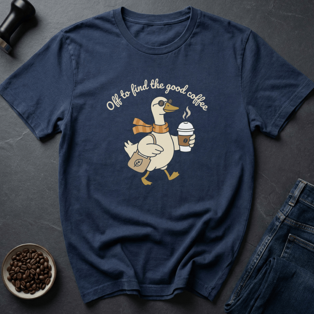 Coffee graphic Coffee Run T-Shirt in Dark Chocolate / S by Caffeine Dept