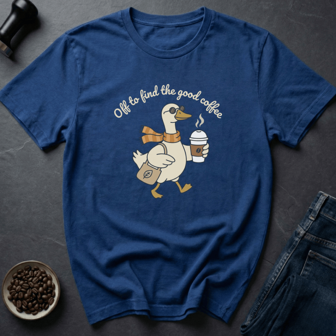 Coffee graphic Coffee Run T-Shirt in Dark Chocolate / S by Caffeine Dept