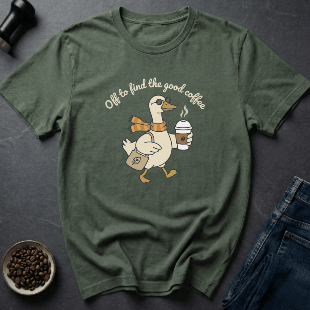 Coffee graphic Coffee Run T-Shirt in Dark Chocolate / S by Caffeine Dept
