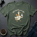 Coffee graphic Coffee Run T-Shirt in Dark Chocolate / S by Caffeine Dept