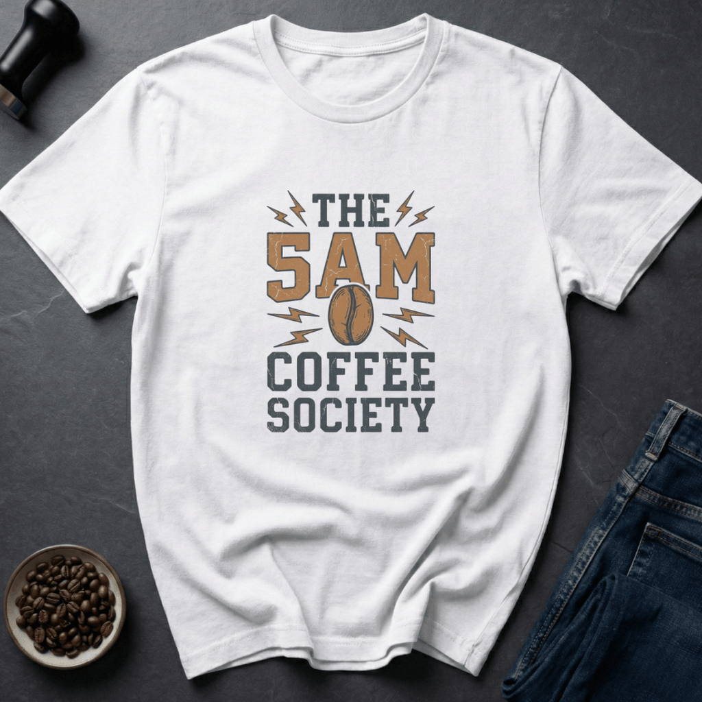 Coffee graphic Coffee Society T-Shirt in White / S by Caffeine Dept