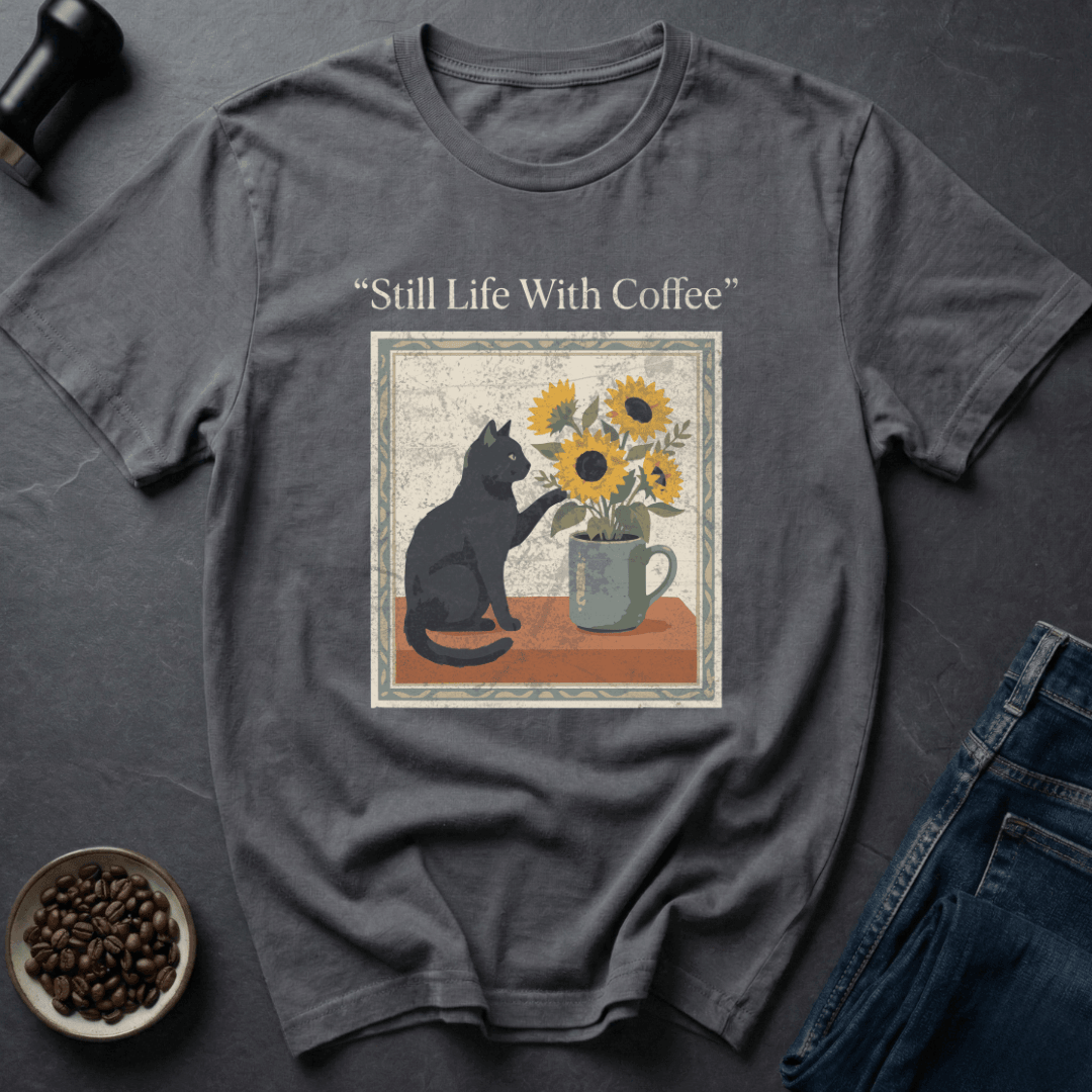 Coffee graphic Coffee Stillness T-Shirt in Charcoal / S by Caffeine Dept