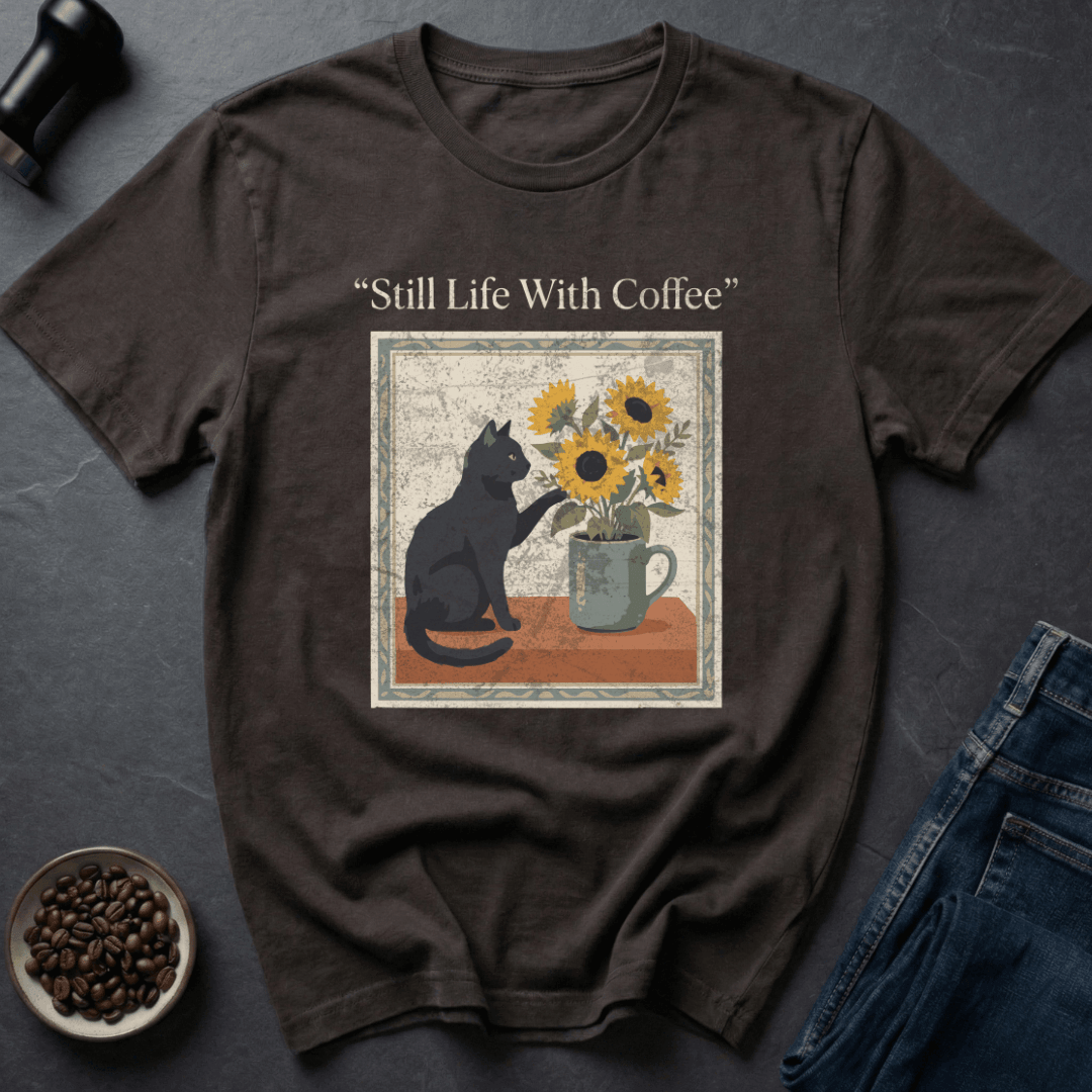 Coffee graphic Coffee Stillness T-Shirt in Charcoal / S by Caffeine Dept