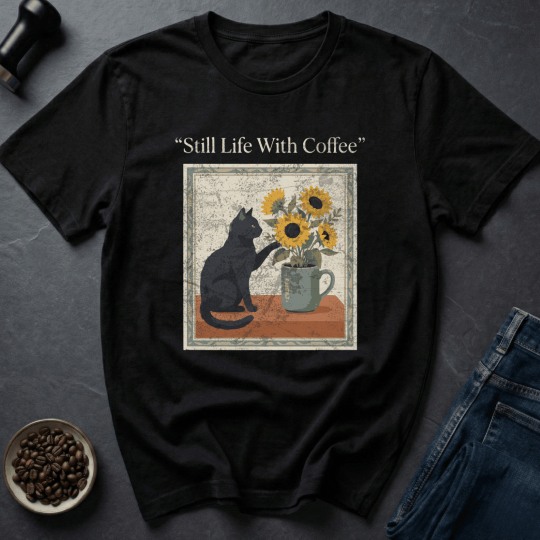 Coffee graphic Coffee Stillness T-Shirt in Charcoal / S by Caffeine Dept