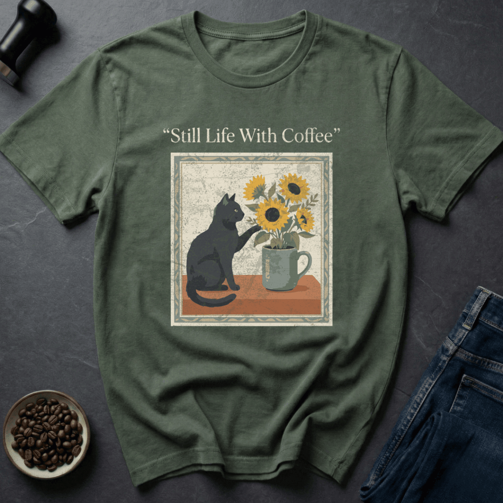 Coffee graphic Coffee Stillness T-Shirt in Charcoal / S by Caffeine Dept
