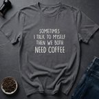 Coffee graphic Coffee Talk T-Shirt in Charcoal / S by Caffeine Dept