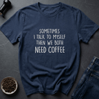 Coffee graphic Coffee Talk T-Shirt in Charcoal / S by Caffeine Dept