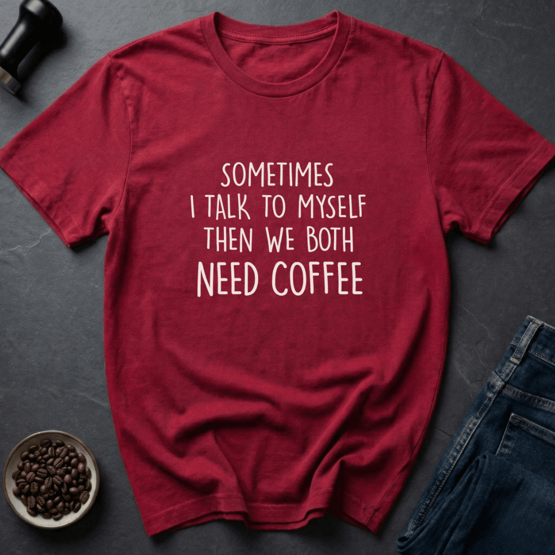 Coffee graphic Coffee Talk T-Shirt in Charcoal / S by Caffeine Dept