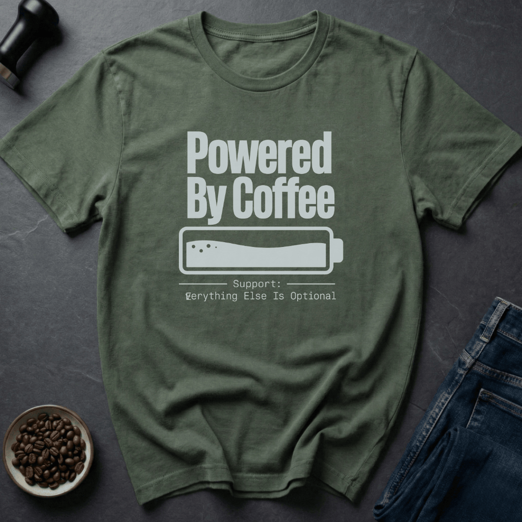 Coffee graphic Coffee Tester T-Shirt in Military Green / S by Caffeine Dept