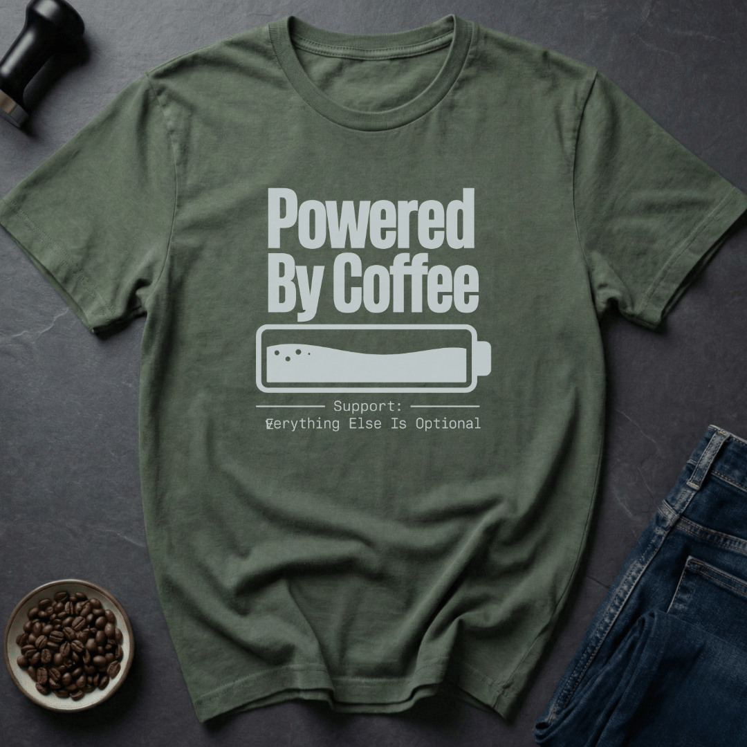 Coffee graphic Coffee Tester T-Shirt in Military Green / S by Caffeine Dept
