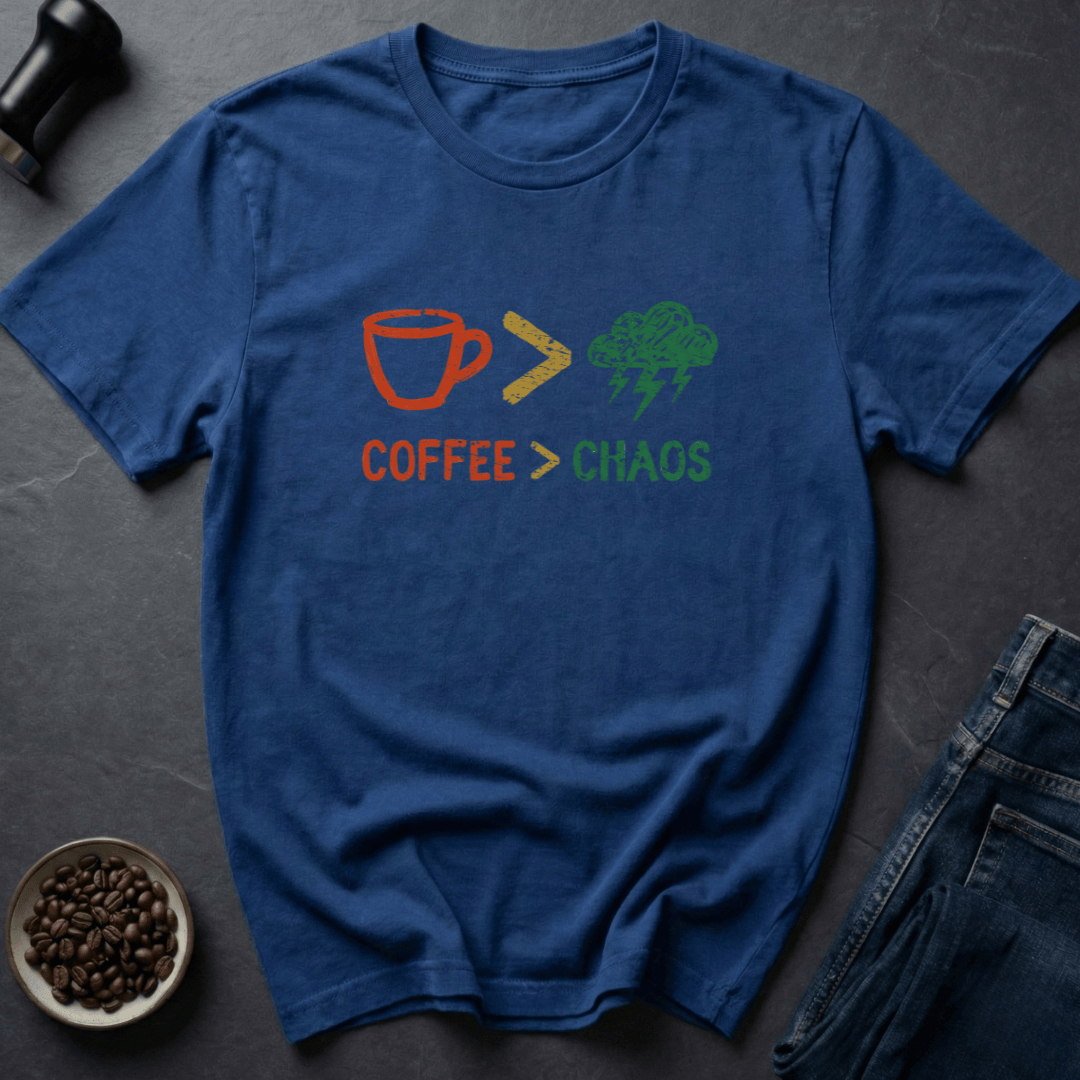 Coffee graphic Coffee Wins T-Shirt in Royal / S by Caffeine Dept