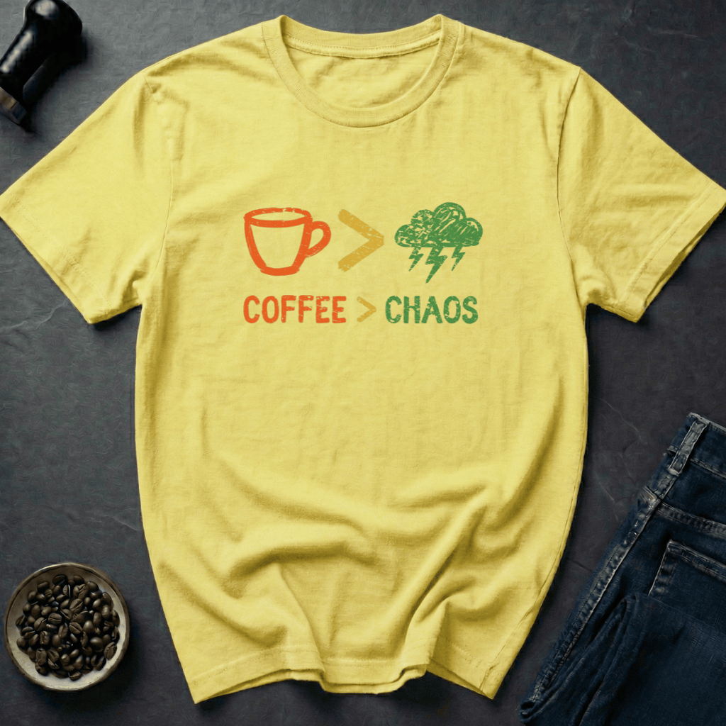 Coffee graphic Coffee Wins T-Shirt in Cornsilk / S by Caffeine Dept