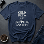 Coffee graphic Cold Brew Anxiety T-Shirt in Charcoal / S by Caffeine Dept