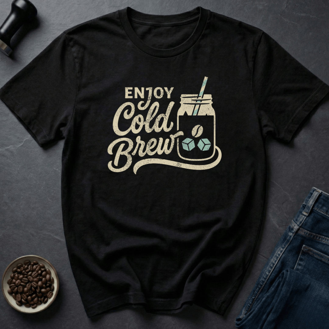 Coffee graphic Cold Brew T-Shirt in Black / S by Caffeine Dept
