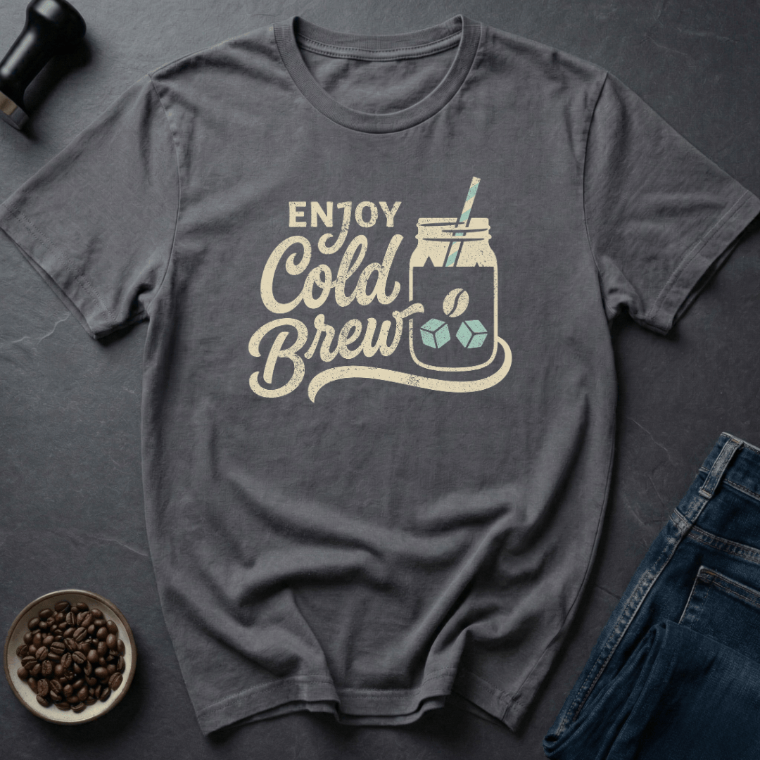 Coffee graphic Cold Brew T-Shirt in Charcoal / S by Caffeine Dept