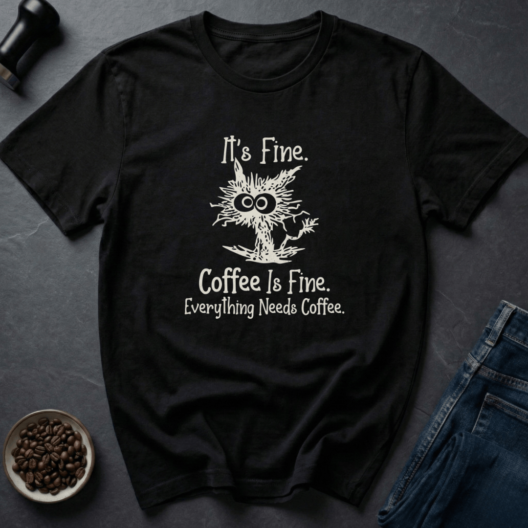 Coffee graphic Crisis Roast T-Shirt in Black / S by Caffeine Dept