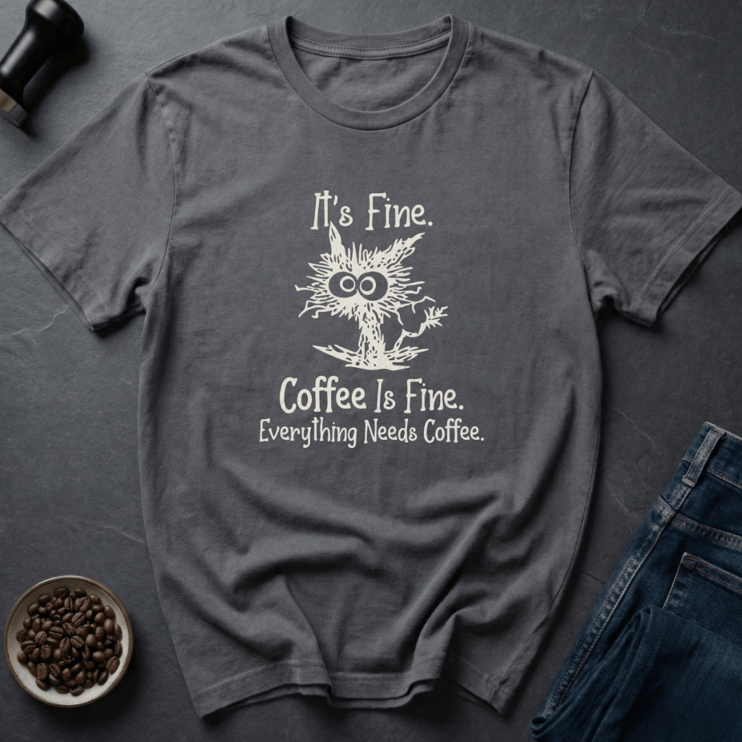 Coffee graphic Crisis Roast T-Shirt in Charcoal / S by Caffeine Dept