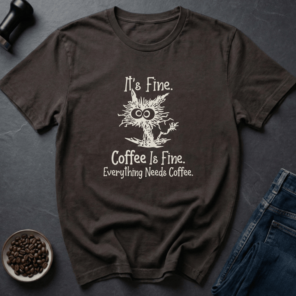 Coffee graphic Crisis Roast T-Shirt in Dark Chocolate / S by Caffeine Dept