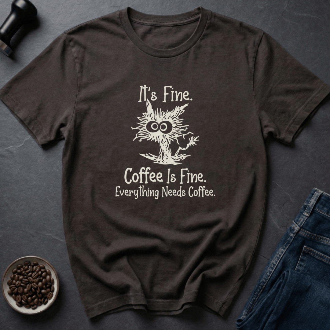 Coffee graphic Crisis Roast T-Shirt in Dark Chocolate / S by Caffeine Dept