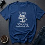 Coffee graphic Crisis Roast T-Shirt in Royal / S by Caffeine Dept